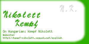 nikolett kempf business card